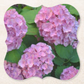 PARTIJ Pink Hortensia hydrangea Kartonnen Onderzetters (Voorkant)