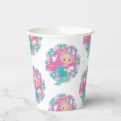 Partij piraatroze mermaïdaatpapierbekertjes papieren bekers (Links)