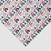 Partij Poodle Kerst Tissue Papier (Detail)
