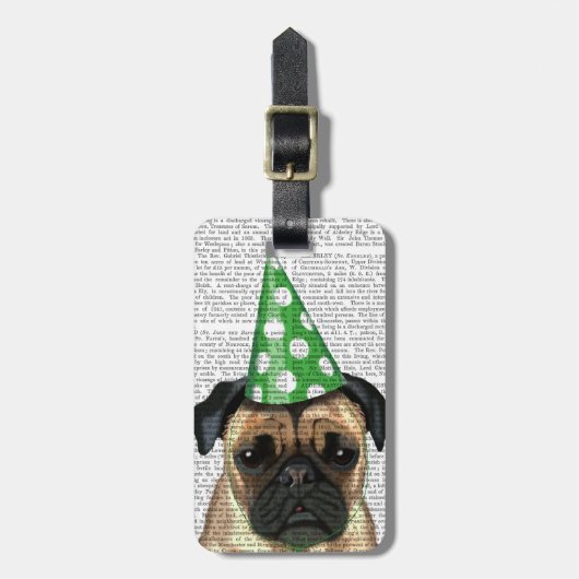 Partij Pug 2 Bagagelabel (Voorkant verticaal)