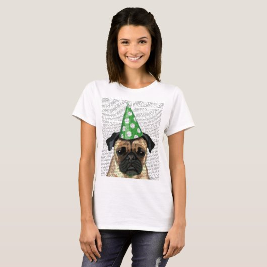 Partij Pug 2 T-shirt (Voorkant volledig)