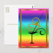 PARTIJ RAINBOW MARGARITA GOLD LIJST GLASS BRIEFKAA BRIEFKAART (Voorkant / Achterkant)