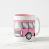Partij roze Limo Tweekleurige Koffiemok (Voorkant rechts)