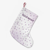 Partij Roze Paarse Snowflakes Elegant Vintage Kleine Kerstsok (Voorkant (Hangend))