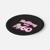 Partij schaats - 60e verjaardag - Schatting van ro Papieren Bordje (Gekanteld)