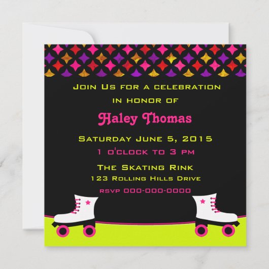 Partij schaats kaart (Achterkant)