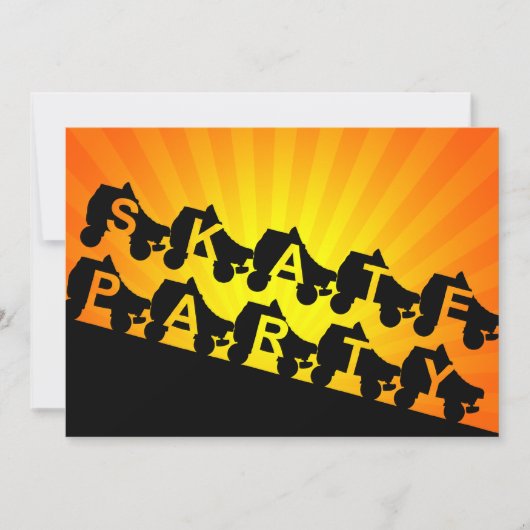 Partij schaats : zonnestralen kaart (Voorkant)