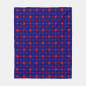 Partij Stars Red op blauw Fleece Deken (Voorkant)