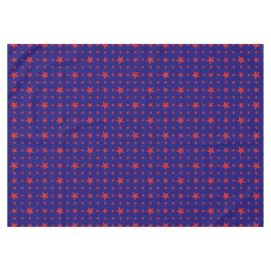 Partij Stars Red op blauw Tafelkleed (Voorkant (Horizontaal))