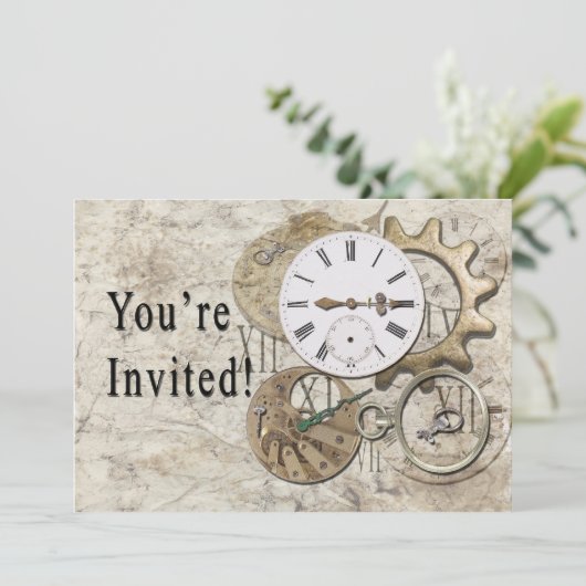  partij Steampunk Kaart (Staand voorkant)