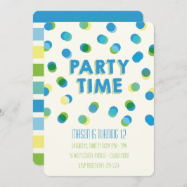 Partij Stippen Kinderen Vervroeging Kaart