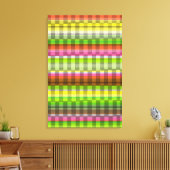 Partij Stripe Canvas Afdruk (Insitu (Woonkamer))