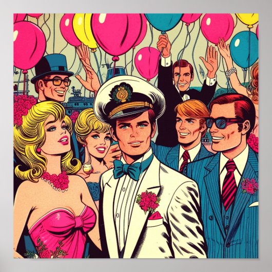  partij stripverhalen poster (Voorkant)