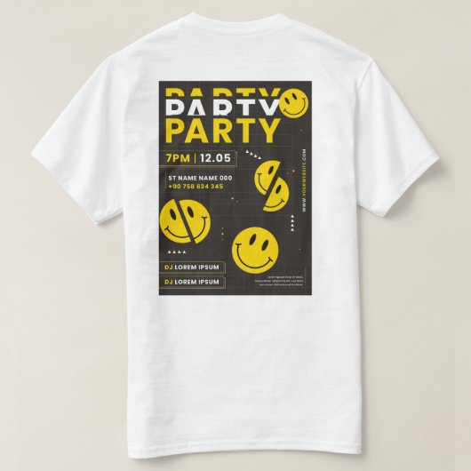 PARTIJ T-SHIRT (Design achterkant)