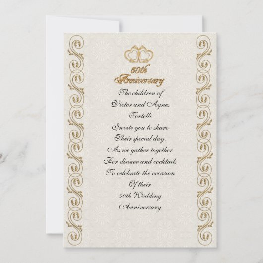 partij ter gelegenheid van de 50e verjaardag van o kaart (Voorkant)