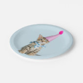PARTIJ Tijd Cupcake Birthday Kitten Celebration Papieren Bordje (Gekanteld)
