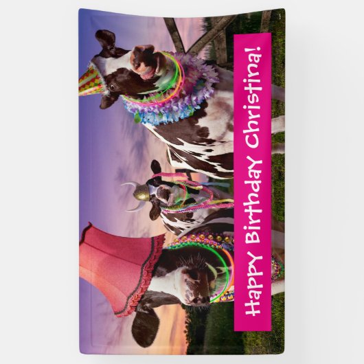 Partij 'Til de koeien naar huis' Spandoek (Verticaal)