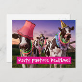 Partij 'Til de koeien naar huis' Uitnodiging Briefkaart (Voorkant / Achterkant)