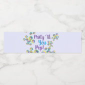 Partij Til je Pop bladerbubbels Iridescent Waterfles Etiket (Enkel label)