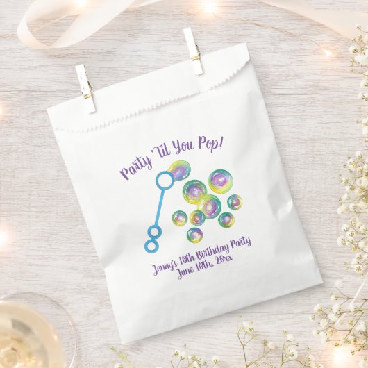 Partij Til je Pop Bubble Wand Birthday Bubbles Bedankzakje (Geknipt)