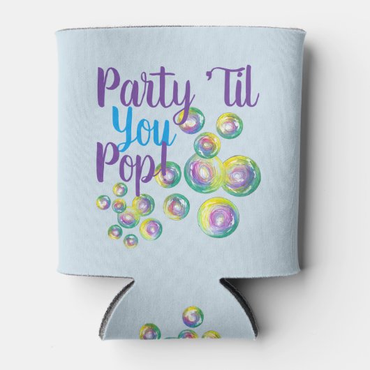 Partij Til je Pop Bubble Wand Birthday Bubbles Blikjeskoeler (Voorkant)