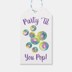 Partij Til je Pop Bubble Wand Birthday Bubbles Cadeaulabel