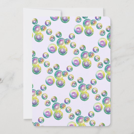 Partij Til je Pop Bubble Wand Birthday Bubbles Kaart (Achterkant)