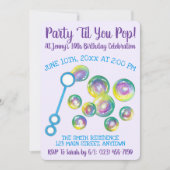 Partij Til je Pop Bubble Wand Birthday Bubbles Kaart (Voorkant)