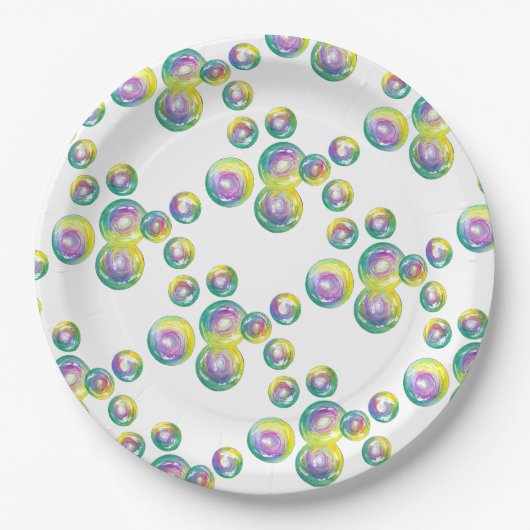 Partij Til je Pop Bubble Wand Birthday Bubbles Papieren Bordje (Voorkant)