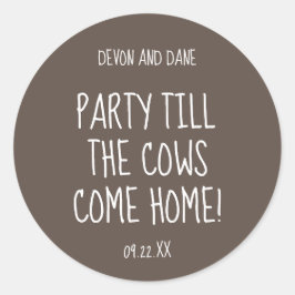 Partij Tot de Koeien komen de Sticker van het Huis