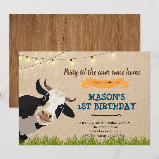 Partij tot de koeien op uitnodiging van het boerde (Voorkant / Achterkant)