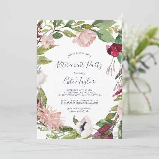 PARTIJ Tropische bij pensionering Kaart (Staand voorkant)