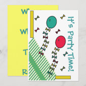 Partij uitnodigen kaart (Voorkant / Achterkant)