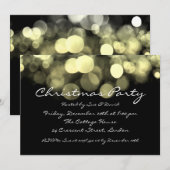 Partij Uitnodiging Elegant Gold Shimmering Lichten (Voorkant / Achterkant)
