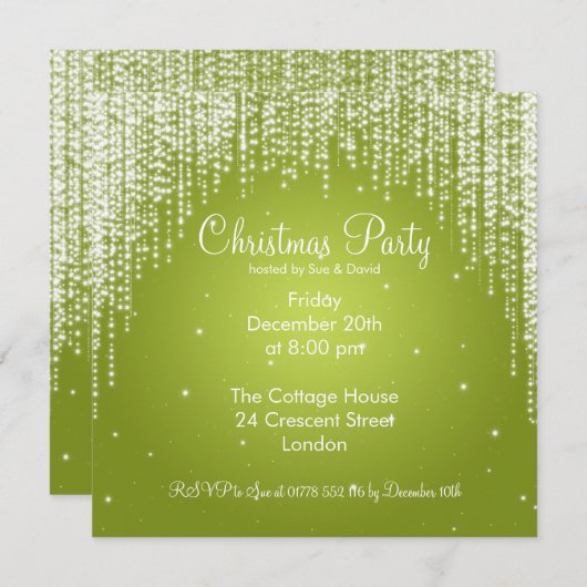 Partij Uitnodiging om de Limoen van de Sparkle te  (Voorkant / Achterkant)