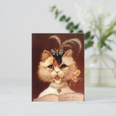 Partij Uitnodiging Victoriaans Parlor Cat te zinge (Staand voorkant)