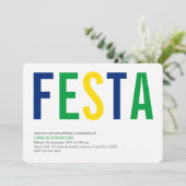 Partij: Uitnodigingen: Brazilië: Peruaanse vlag Kaart (Staand voorkant)