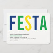 Partij: Uitnodigingen: Brazilië: Peruaanse vlag Kaart (Voorkant)