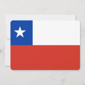 Partij: Uitnodigingen: Chili: Chileense vlag Kaart (Achterkant)