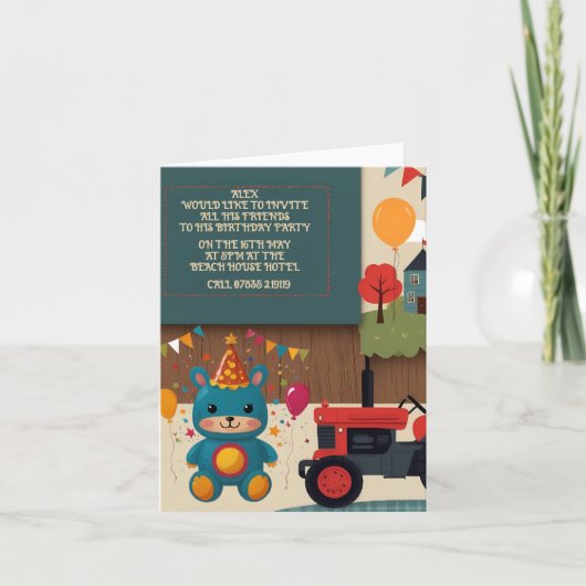 Partij uitnodigt feestdagen kaart (Voorkant)