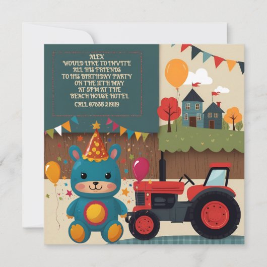 Partij uitnodigt feestdagenkaart (Voorkant)