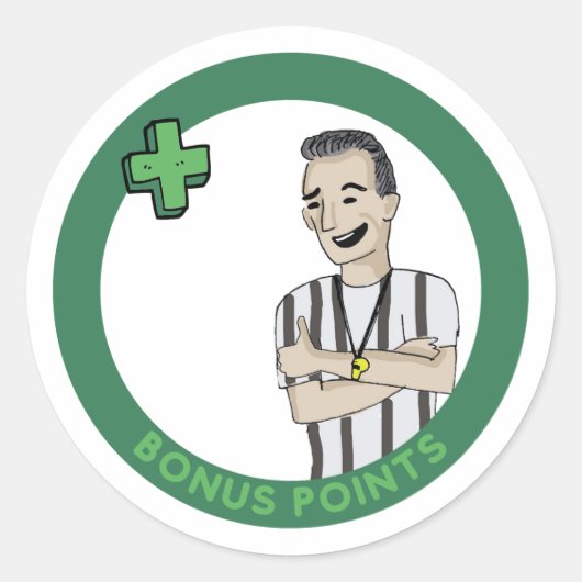Partij van 5 Bonuspunten Ronde Sticker (Voorkant)
