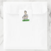 Partij van 5 - Greg the Referee Vierkante Sticker (Tas)