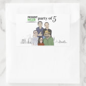 Partij van 5 rechthoek rechthoekige sticker (Tas)