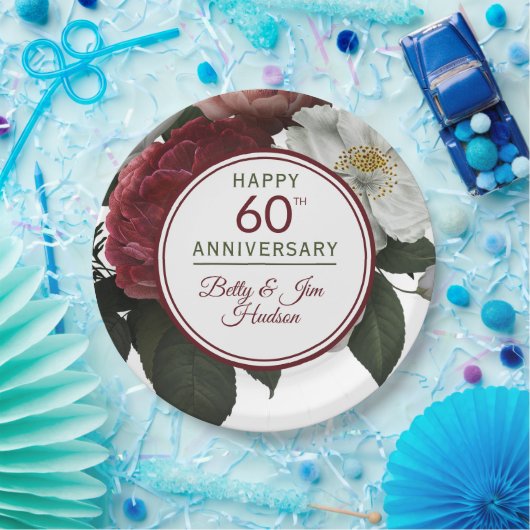 Partij van de 60e Jubileum - Bord papier (Feest)