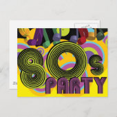 Partij van de 80 uitnodiging briefkaart (Voorkant / Achterkant)