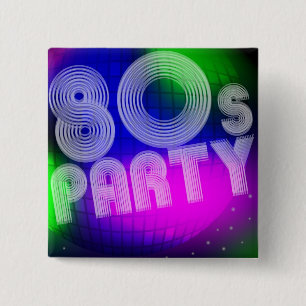 Partij van de 80 vierkante button 5,1 cm
