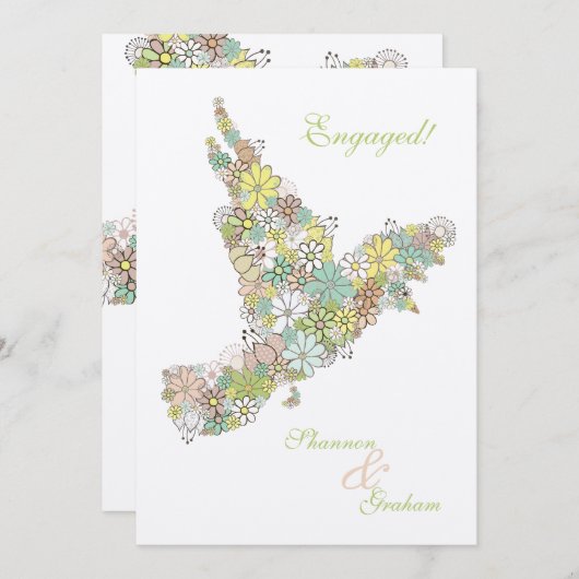 Partij van de Douane van de Vogel van de Liefde Kaart (Voorkant / Achterkant)