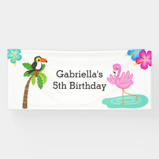 Partij van de Kinderen voor het kleurrijke tropisc Spandoek