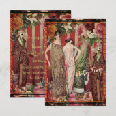 Partij van de Partij van het thema Roaring 20 Kaart (Voorkant / Achterkant)